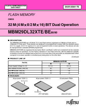 MBM29DL32XTE80 Datasheet PDF Spansion Inc.