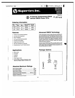 IRF9523 Datasheet PDF  Supertex Inc