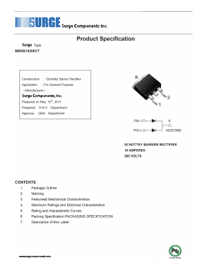 MBRB10200CT Datasheet PDF Surge Components