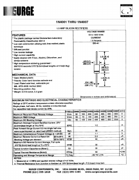 1N4007 Datasheet PDF Surge Components