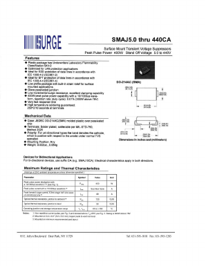 SMAJ54 Datasheet PDF Surge Components