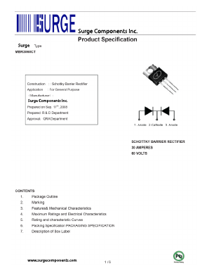 MBR3060CT Datasheet PDF Surge Components