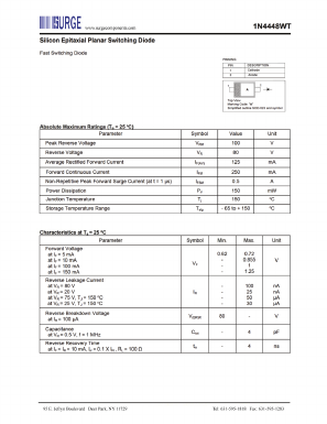 1N4448WT Datasheet PDF Surge Components