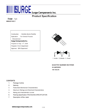 MBR20100CT Datasheet PDF Surge Components