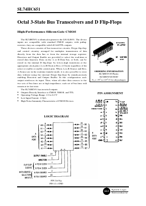 SL74HC651D Datasheet PDF System Logic Semiconductor