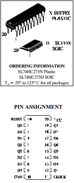 SL74HC273N Datasheet PDF System Logic Semiconductor
