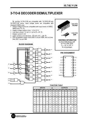 SL74LV138N Datasheet PDF System Logic Semiconductor