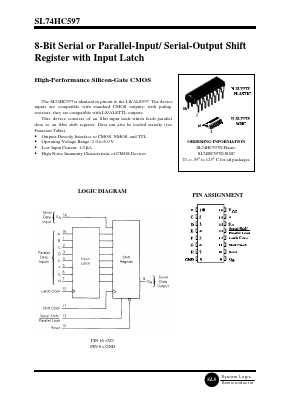 SL74HC597N Datasheet PDF System Logic Semiconductor