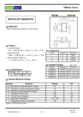 THN6501U Datasheet PDF Tachyonics CO,. LTD