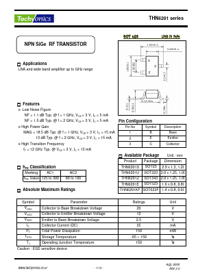 THN6201 Datasheet PDF Tachyonics CO,. LTD