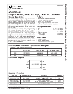 ADC101S051CISD Datasheet PDF TEXAS ADVANCED OPTOELECTRONIC SOLUTIONS