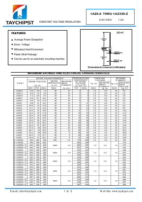1AZ220-Z Datasheet PDF Shenzhen Taychipst Electronic Co., Ltd