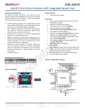 ICM-30670 Datasheet PDF TDK Corporation