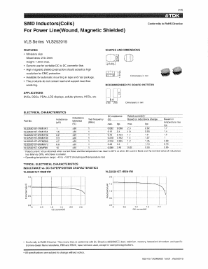 VLS252015T Datasheet PDF TDK Corporation