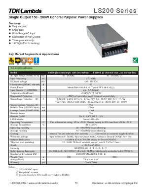 LS200-15 Datasheet PDF TDK Corporation