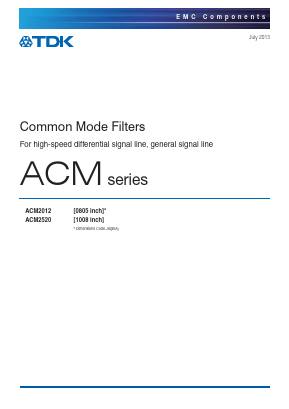 ACM2012-102-2P-T002 Datasheet PDF TDK Corporation