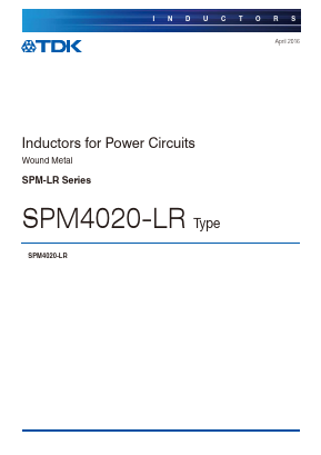 SPM4020T-100M-LR Datasheet PDF TDK Corporation