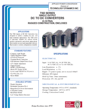 TSD-25A-24 Datasheet PDF Technology Dynamics Inc.