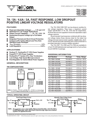 TCL1585-3.3CAB Datasheet PDF TelCom Semiconductor, Inc