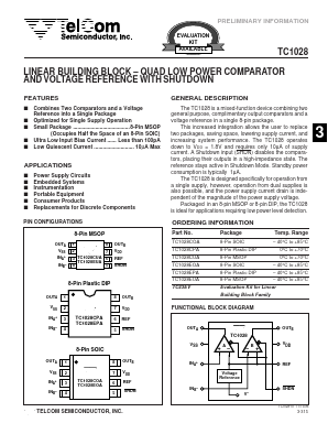 TC1028EOA Datasheet PDF TelCom Semiconductor, Inc