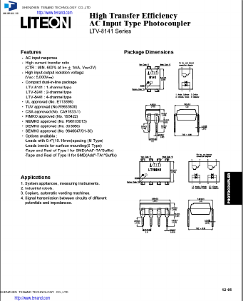 LTV-8441S-TA1 Datasheet PDF Shenzhen Tenand Technology Co., Ltd.