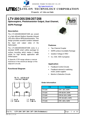 LTV-200 Datasheet PDF Shenzhen Tenand Technology Co., Ltd.