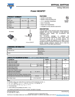 IRFP048 Datasheet PDF Vishay Telefunken