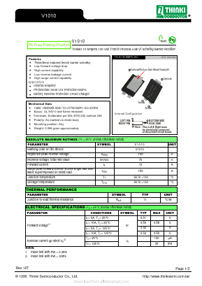 V1010 Datasheet PDF Thinki Semiconductor Co., Ltd.