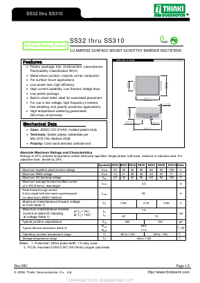 SS32 Datasheet PDF Thinki Semiconductor Co., Ltd.