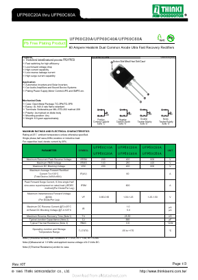 UFP60C30A Datasheet PDF Thinki Semiconductor Co., Ltd.