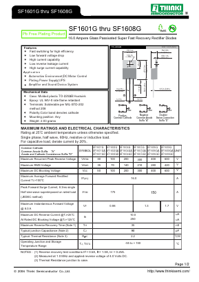 SF1606GD Datasheet PDF Thinki Semiconductor Co., Ltd.