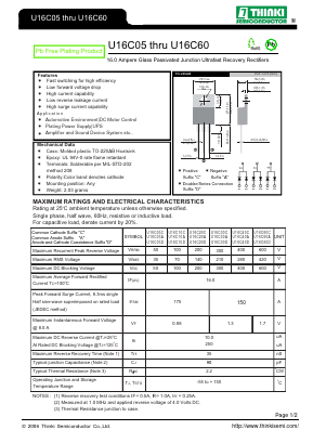 U16C20C_ Datasheet PDF Thinki Semiconductor Co., Ltd.