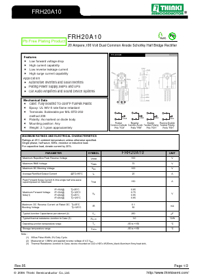 FRH20A10 Datasheet PDF Thinki Semiconductor Co., Ltd.