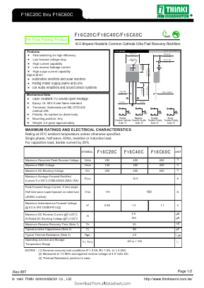 F16C20C Datasheet PDF Thinki Semiconductor Co., Ltd.