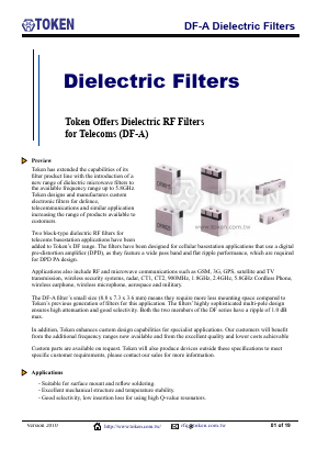 DF1890S80A Datasheet PDF Token Electronics Industry Co., Ltd.