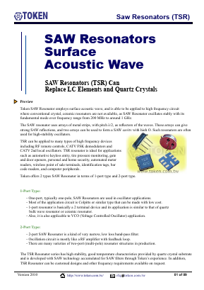 TSR318D00A-D1 Datasheet PDF Token Electronics Industry Co., Ltd.