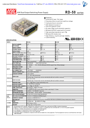 RD-50B Datasheet PDF Total Power International