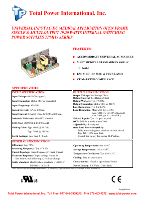 TPMI19-S050043 Datasheet PDF Total Power International
