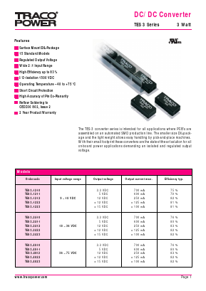 TES3-4823 Datasheet PDF TRACO Electronic AG