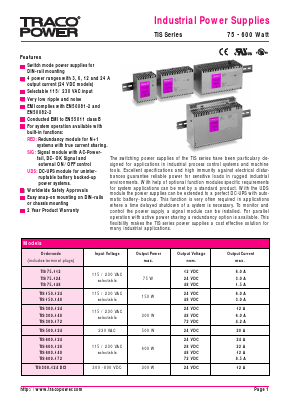TIS24-32AP Datasheet PDF TRACO Electronic AG