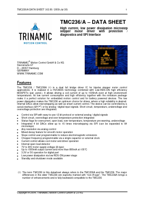 TMC236A Datasheet PDF TRINAMIC Motion Control GmbH 