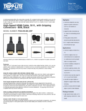 037332210029 Datasheet PDF Tripp Lite. All Rights Reserved