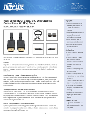 P568-006-BK-GRP Datasheet PDF Tripp Lite. All Rights Reserved