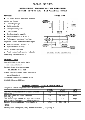 P6SMBJ36A Datasheet PDF Transys Electronics Limited