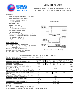 SS16 Datasheet PDF Transys Electronics Limited