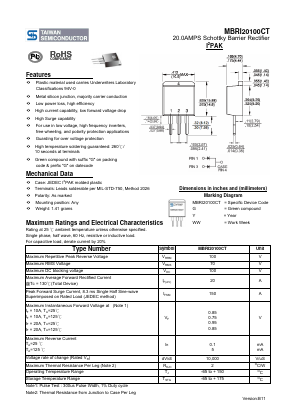MBRI20100CT Datasheet PDF TSC Corporation
