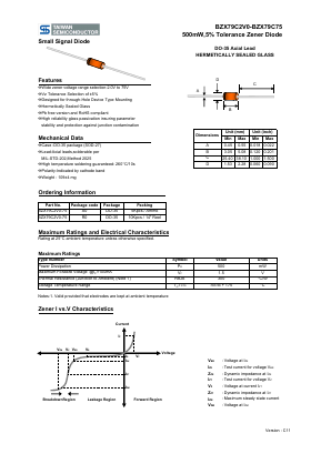 BZX79C9V1 Datasheet PDF TSC Corporation