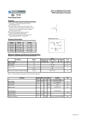 DTC114EE Datasheet PDF TSC Corporation