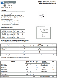 DTC144EUARR Datasheet PDF TSC Corporation