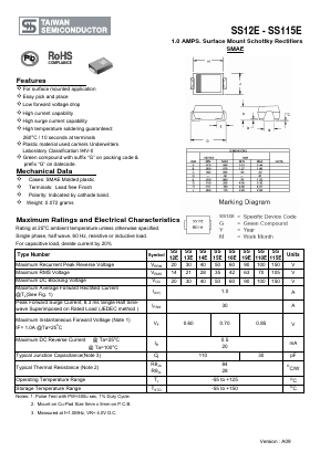 SS12E Datasheet PDF TSC Corporation